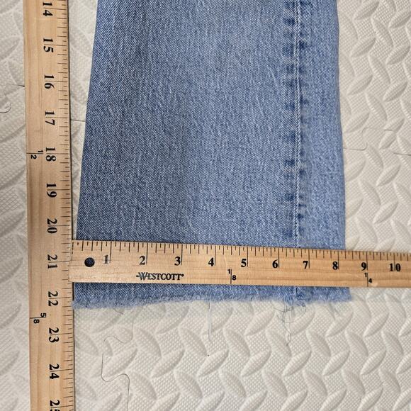Levi's Jeans Womens 26 Premium Ribcage Crop Flare High Rise Raw Hem Comfort - Picture 13 of 14